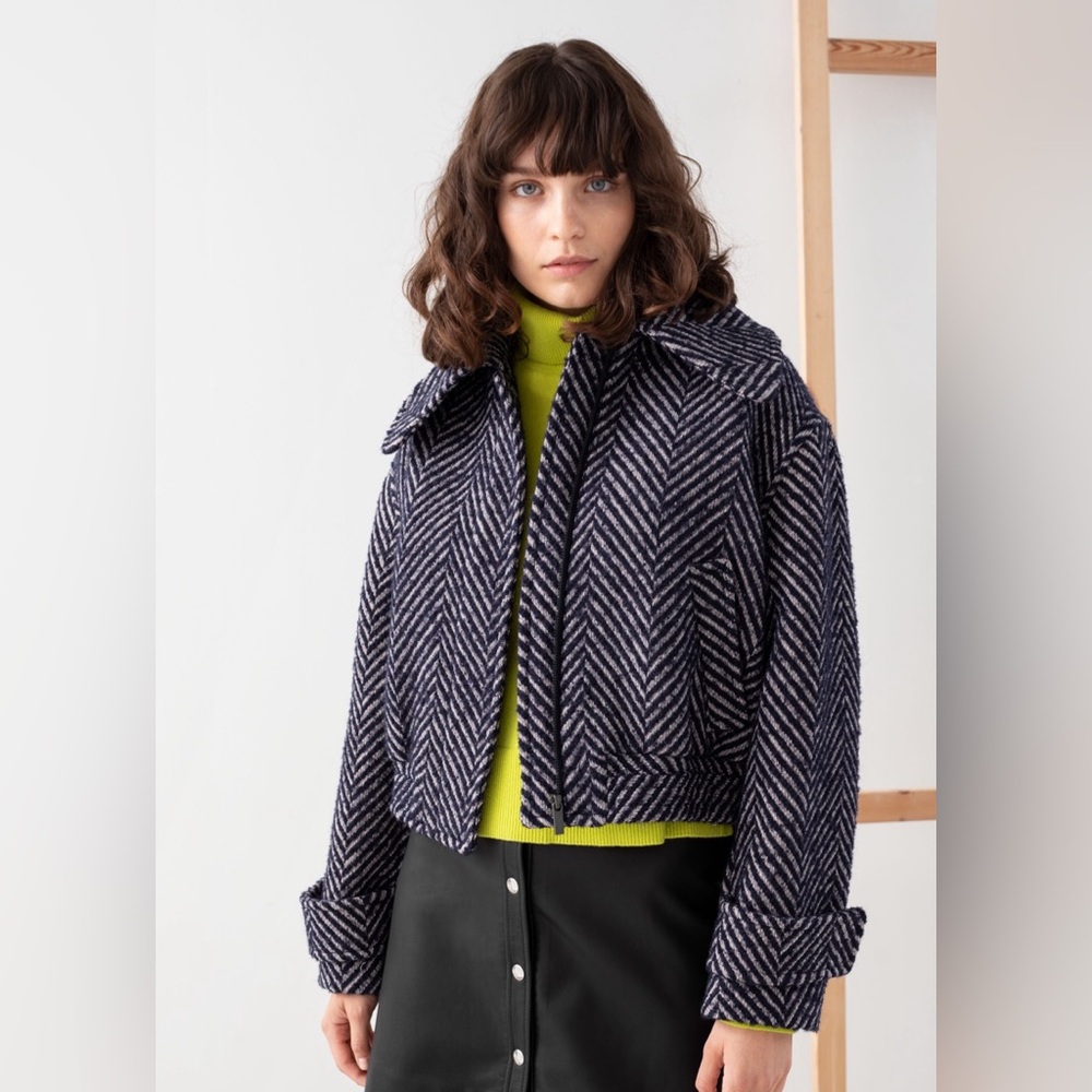 & OTHER STORIES Wool Blend Herringbone Jacket